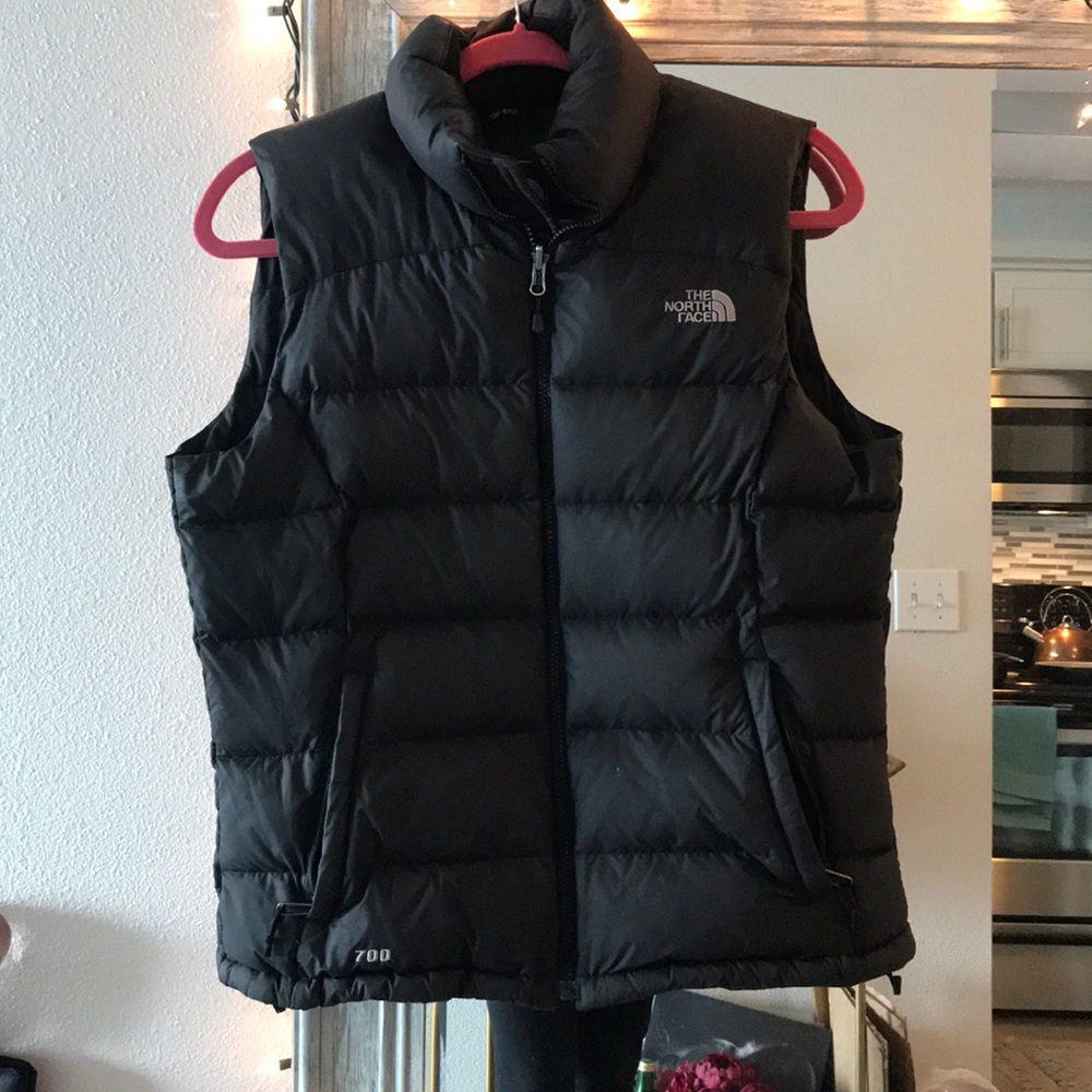 North face black vest - medium